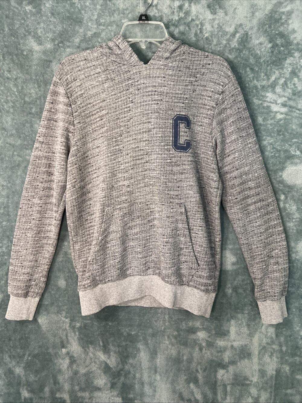 Men's Jack & Jones Originals Textured Knitted Pullover Hoodie Sweatshirt